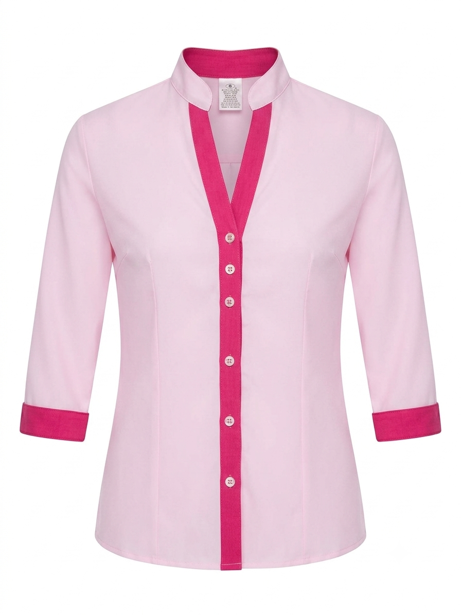 Blusa manga corta con Diseño Rosa