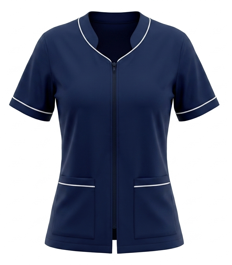 Blusa antifluido Azul con Vivos