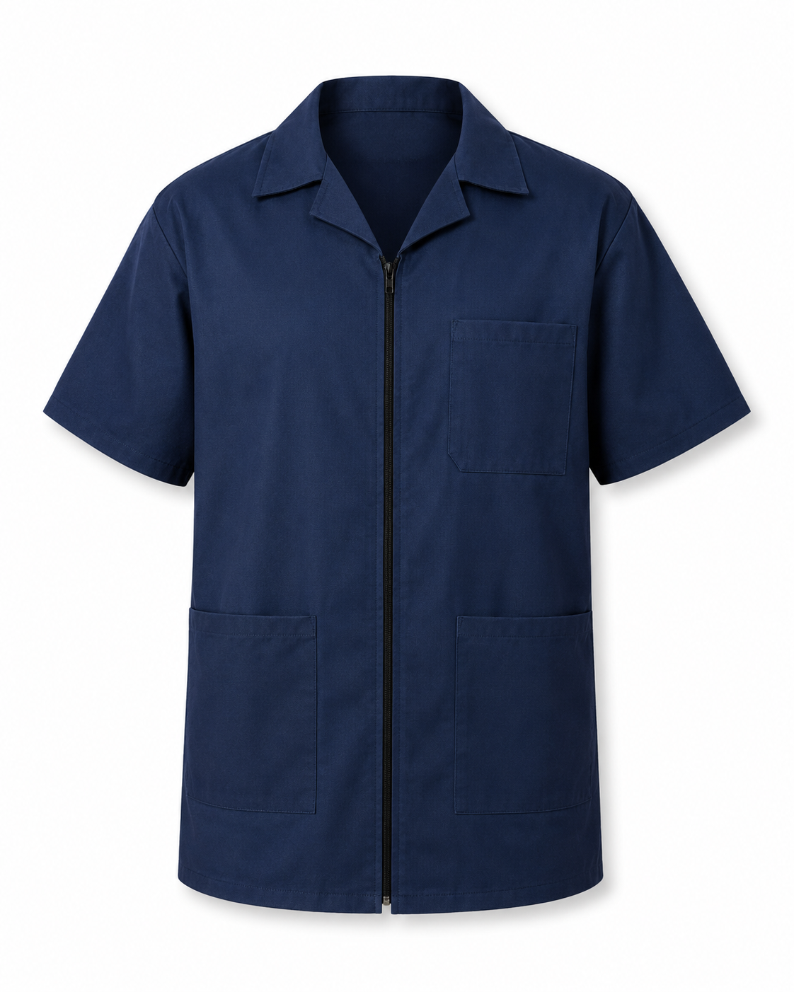 Delantal de dril azul