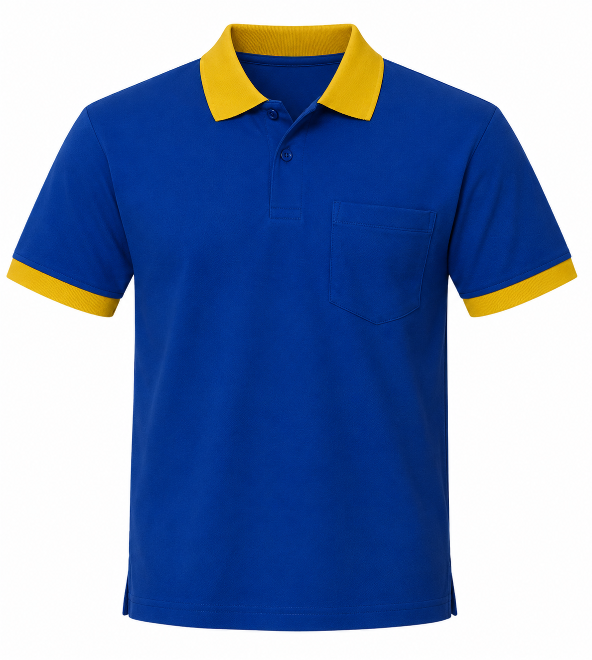 Polo manga corta combinada